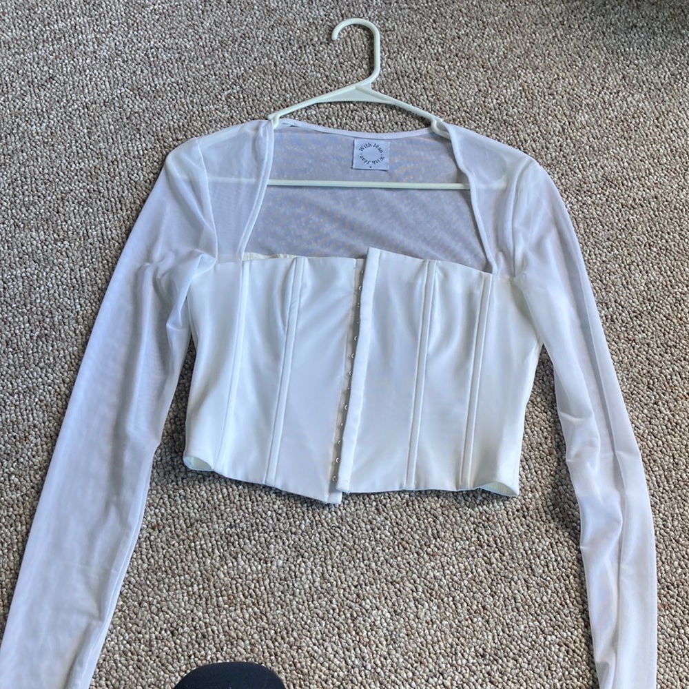 With Jean corset top